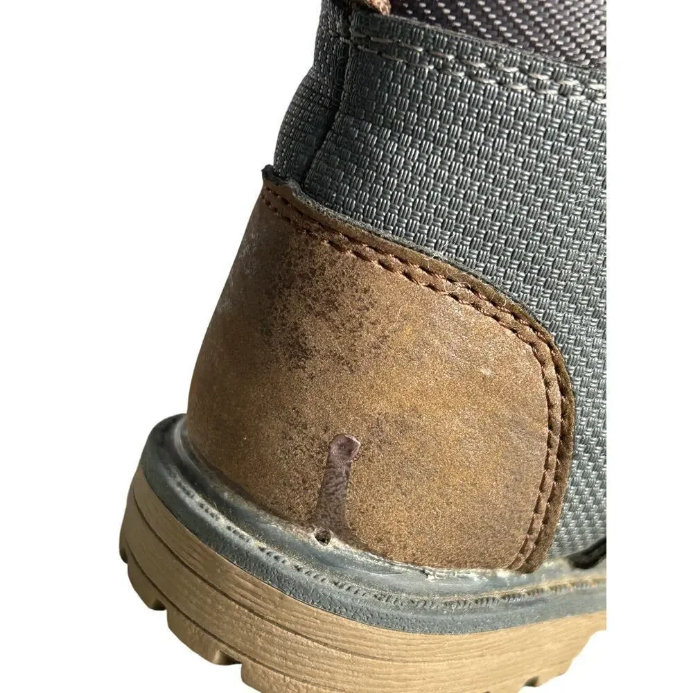 Oshkosh 1895 USA Boys Size 5 Toddler Brown and Gray Hiking Boot Shoe Preloved